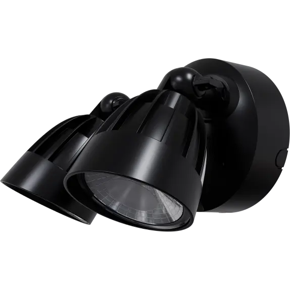 NIGHTHAWK LED FLOOD DOUBLE BLACK WITH SENSOR