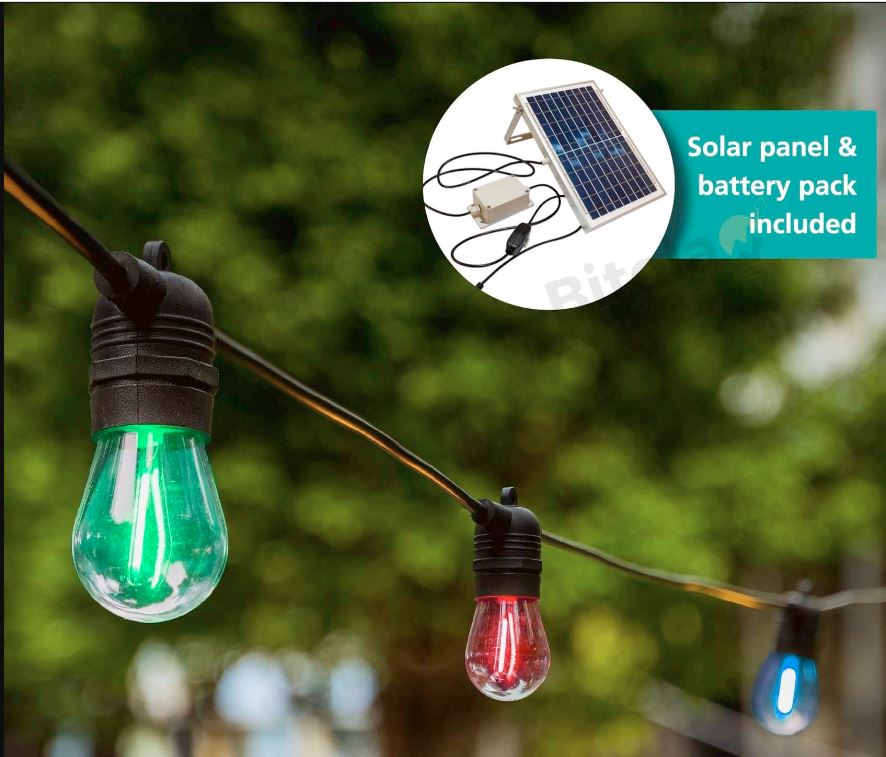 Solar Festoon Light kit Black