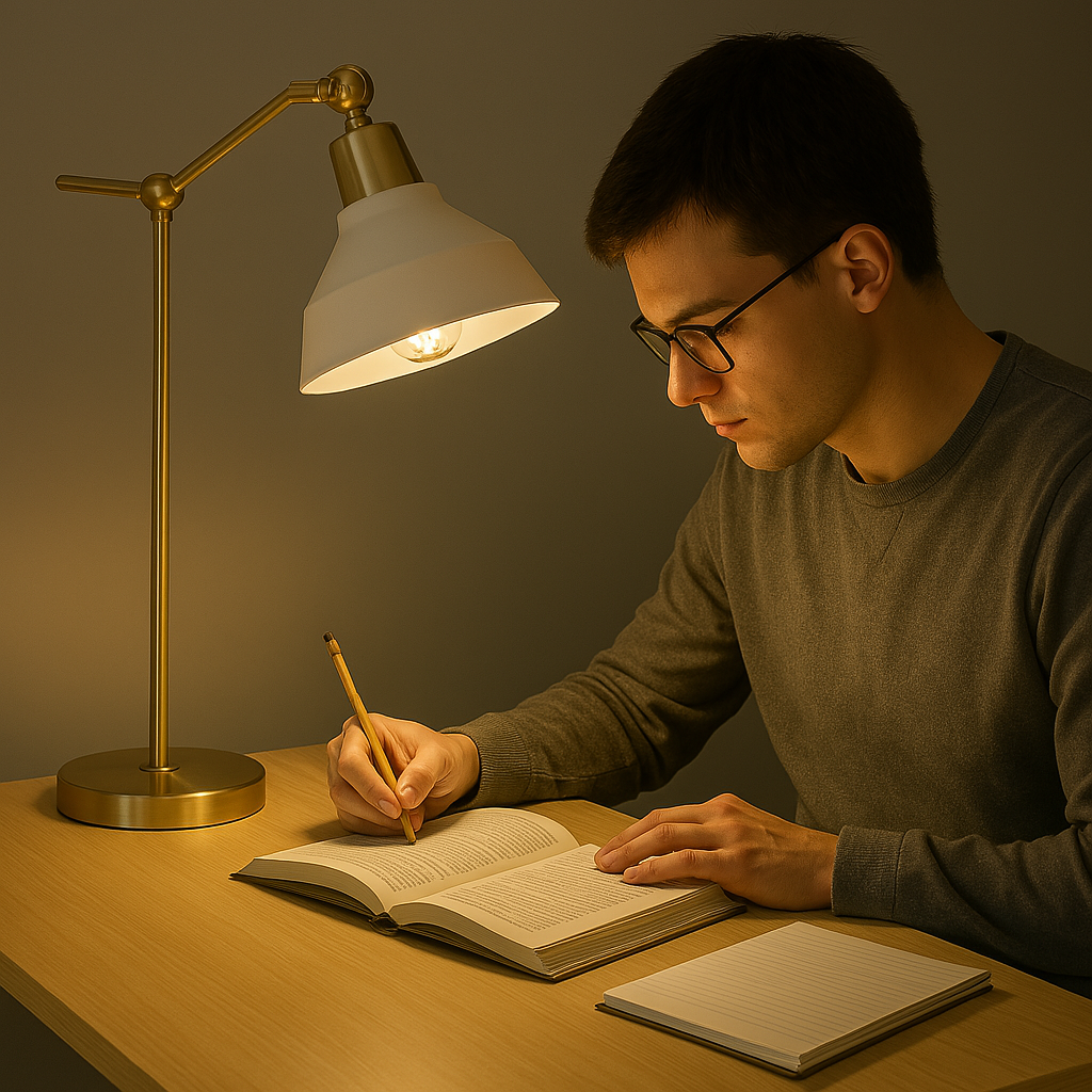 Kylan Antique Gold Desk Lamp