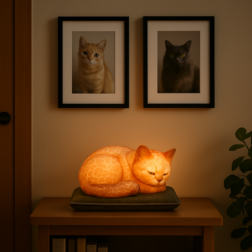Sleeping Cat Table Lamp
