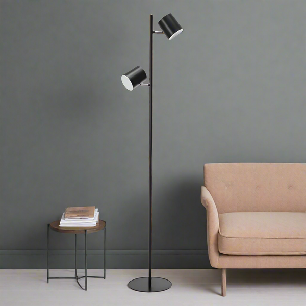OTIS FLOOR TOUCH LAMP WHITE AND BLACK – Direct Lighting Albany