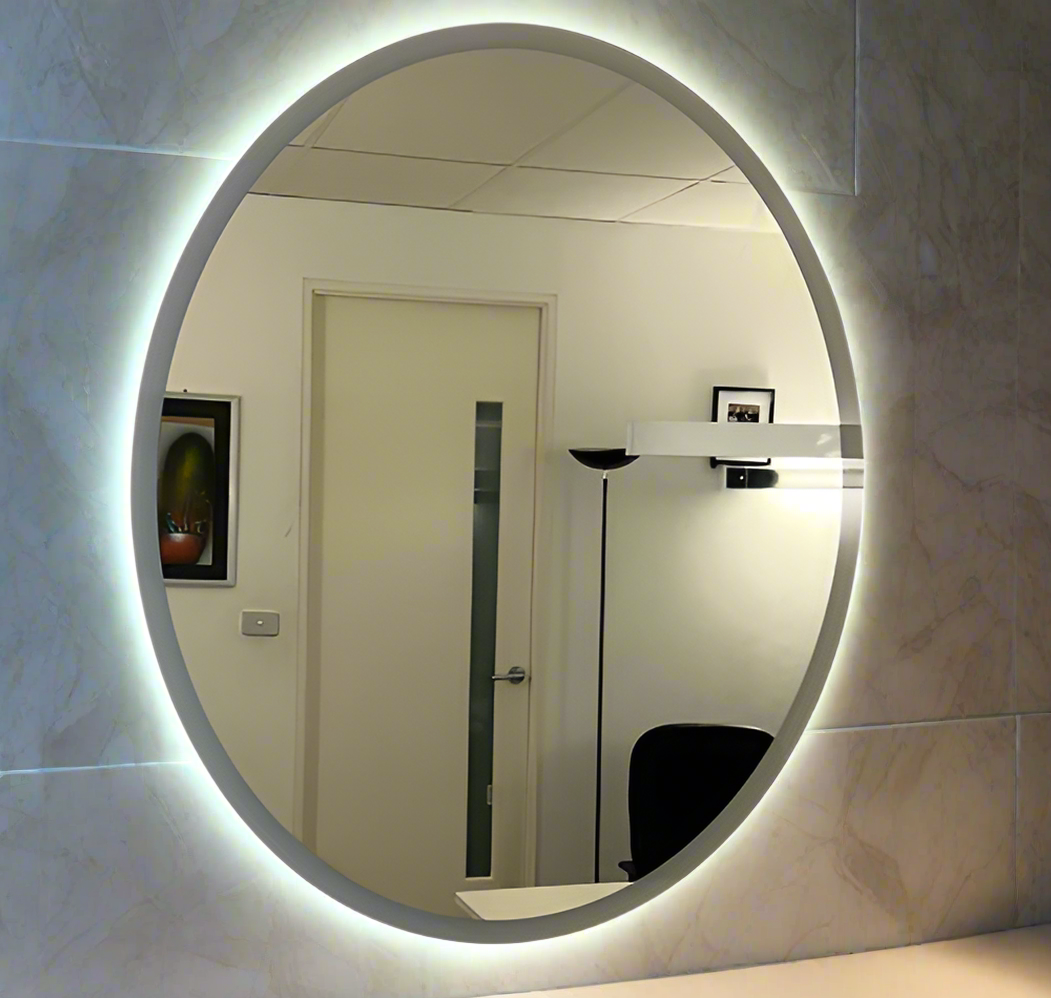 Queen 36 mirror, oval, LED back lit mirror