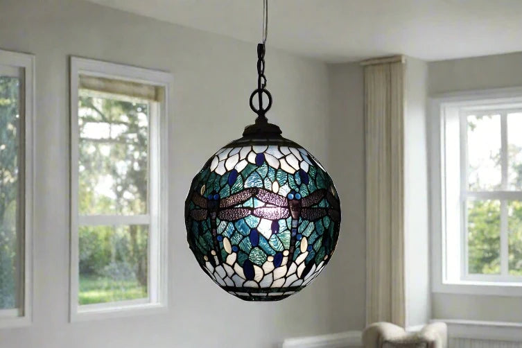 Art deco Dragonfly Ball Pendant 12