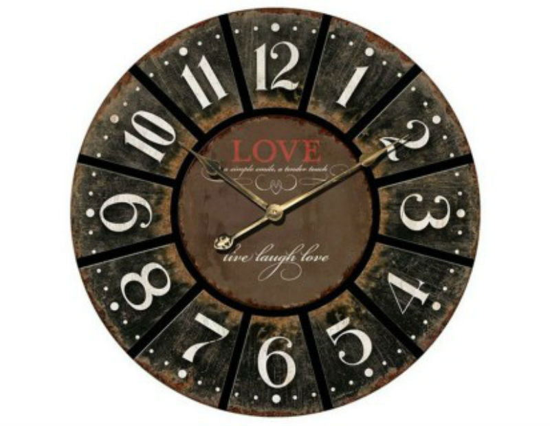 Live, Laugh, Love Wall Clock