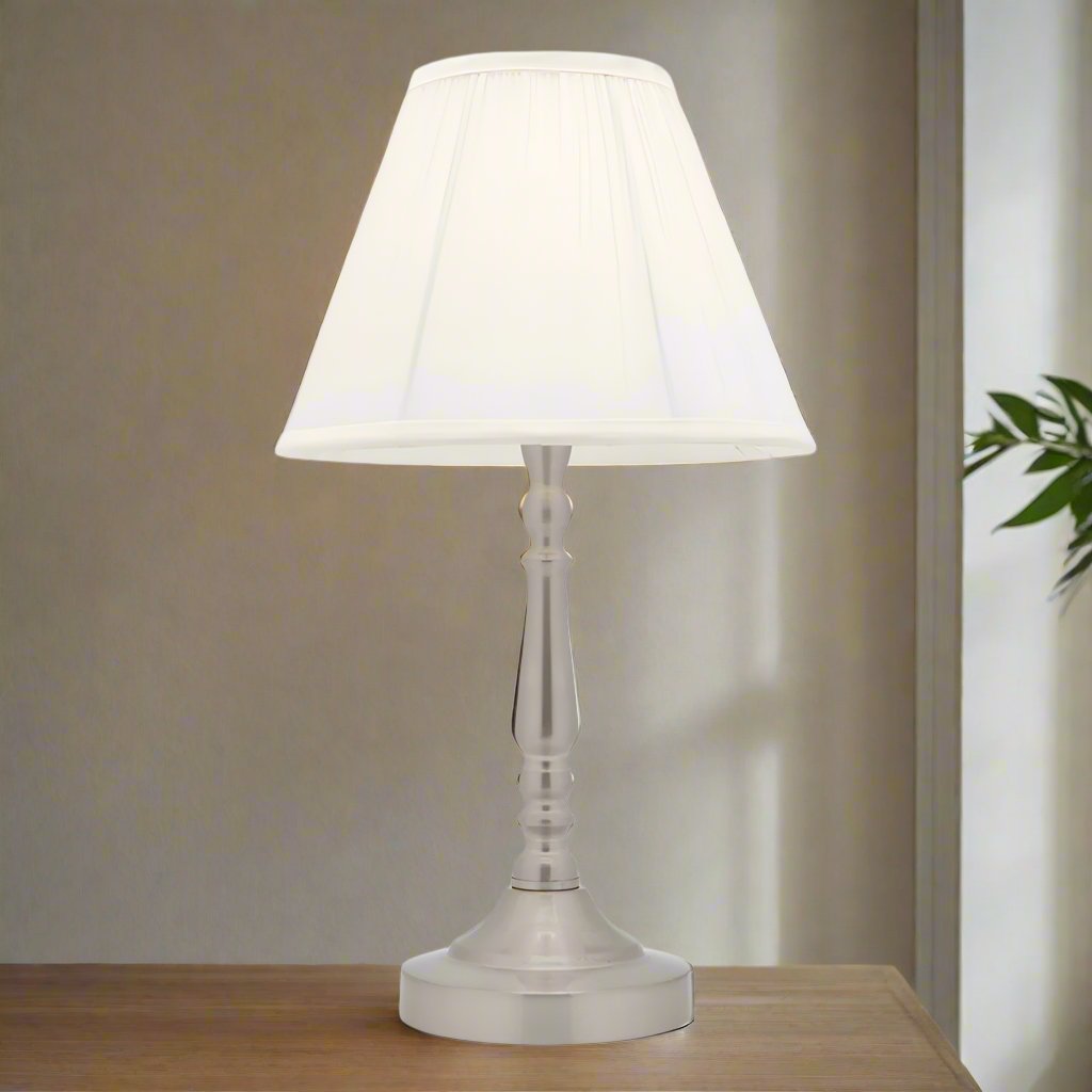 Molly Touch Table Lamp Satin Nickle