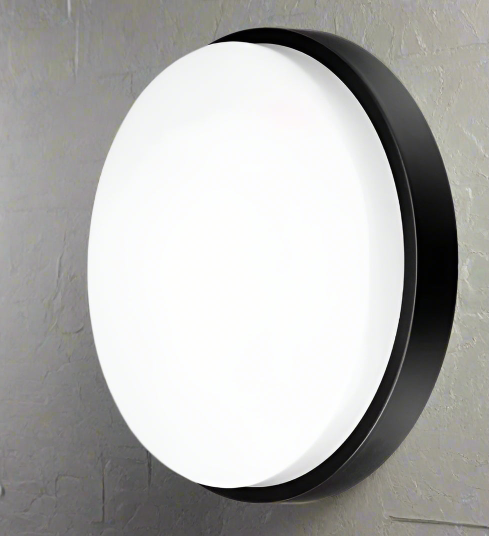 Welby led exterior wall light with black and white trims