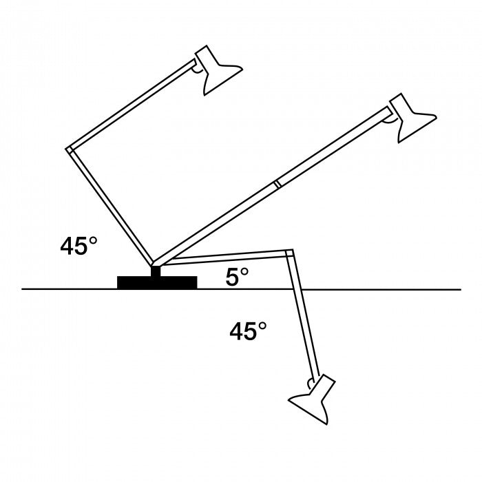 Equipoise Desk Lamp Clamp Base White and black