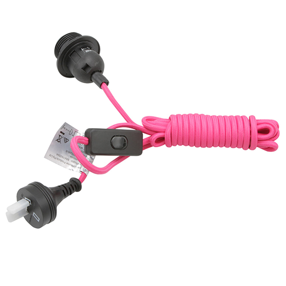 4mtr Woven Light Cord with Inline Switch