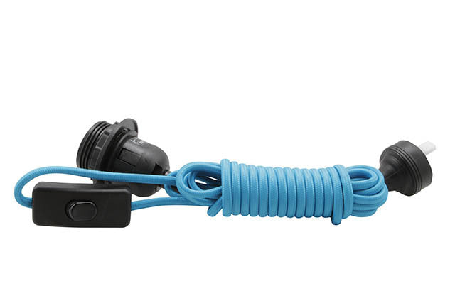 4mtr Woven Light Cord with Inline Switch