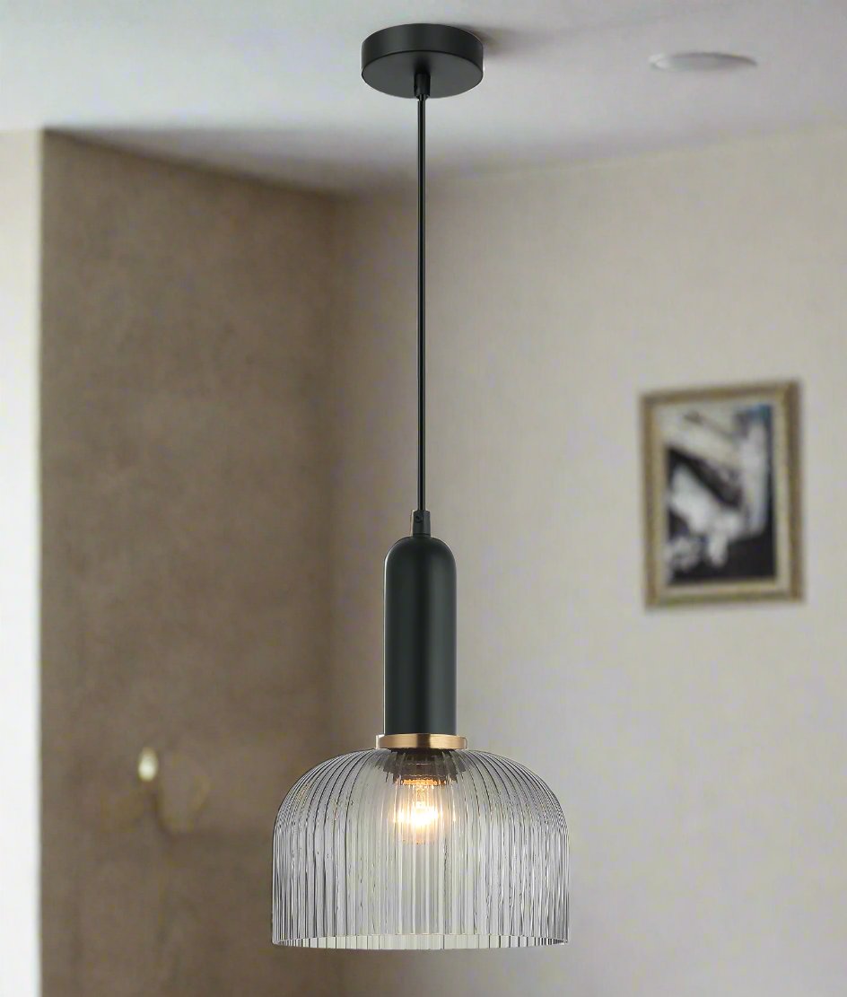 Vintaj Series Dome Ribbed Glass Pendants
