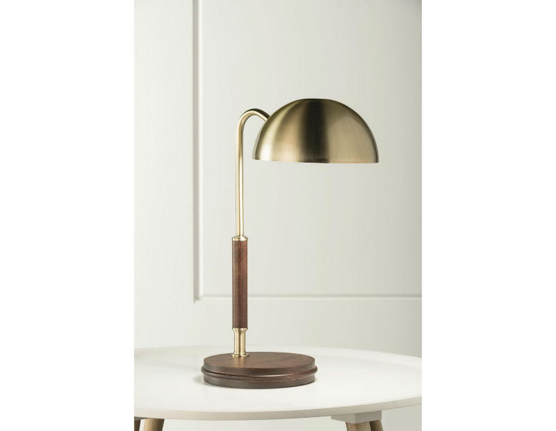 Walt Wood & Antique Brass Desk Lamp