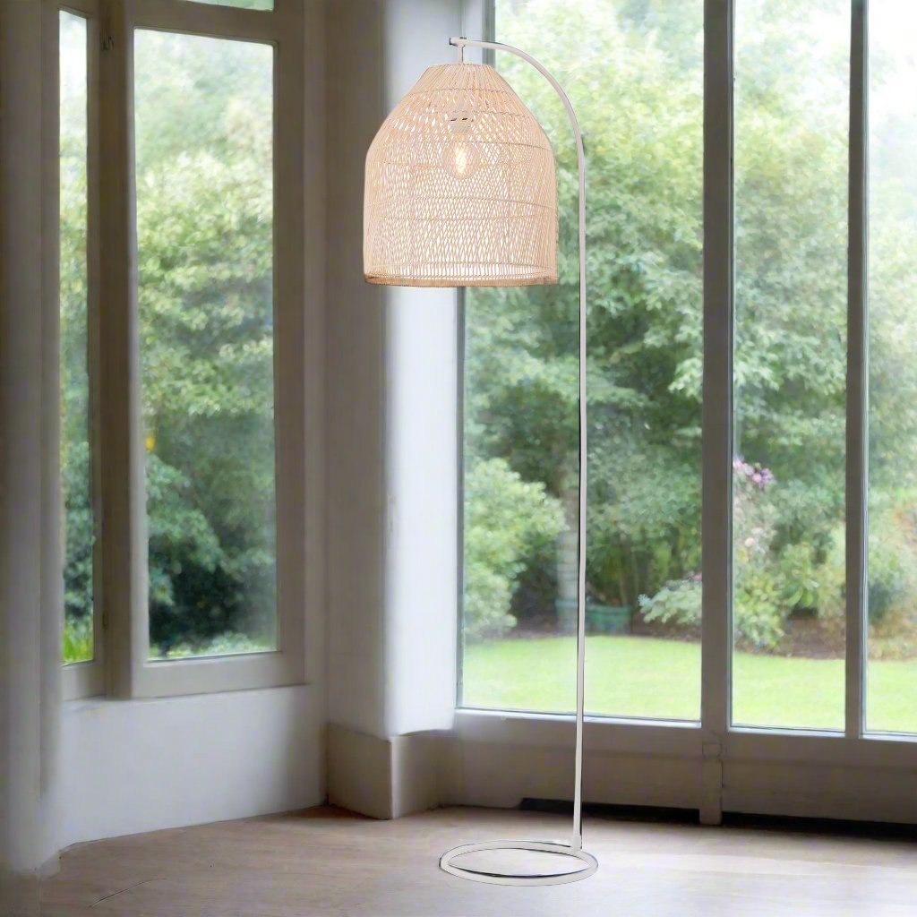 Sawyer Rattan Floor Lamp