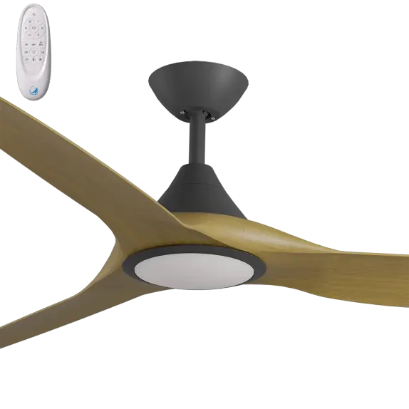 Cloudfan 60 in black body and teak blades
