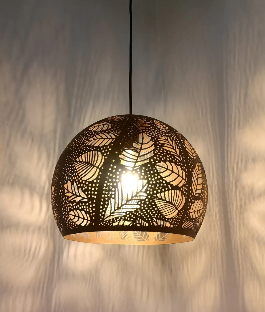 BOTANICA: Bohemian Embossed Dome Shape Pendant Lights