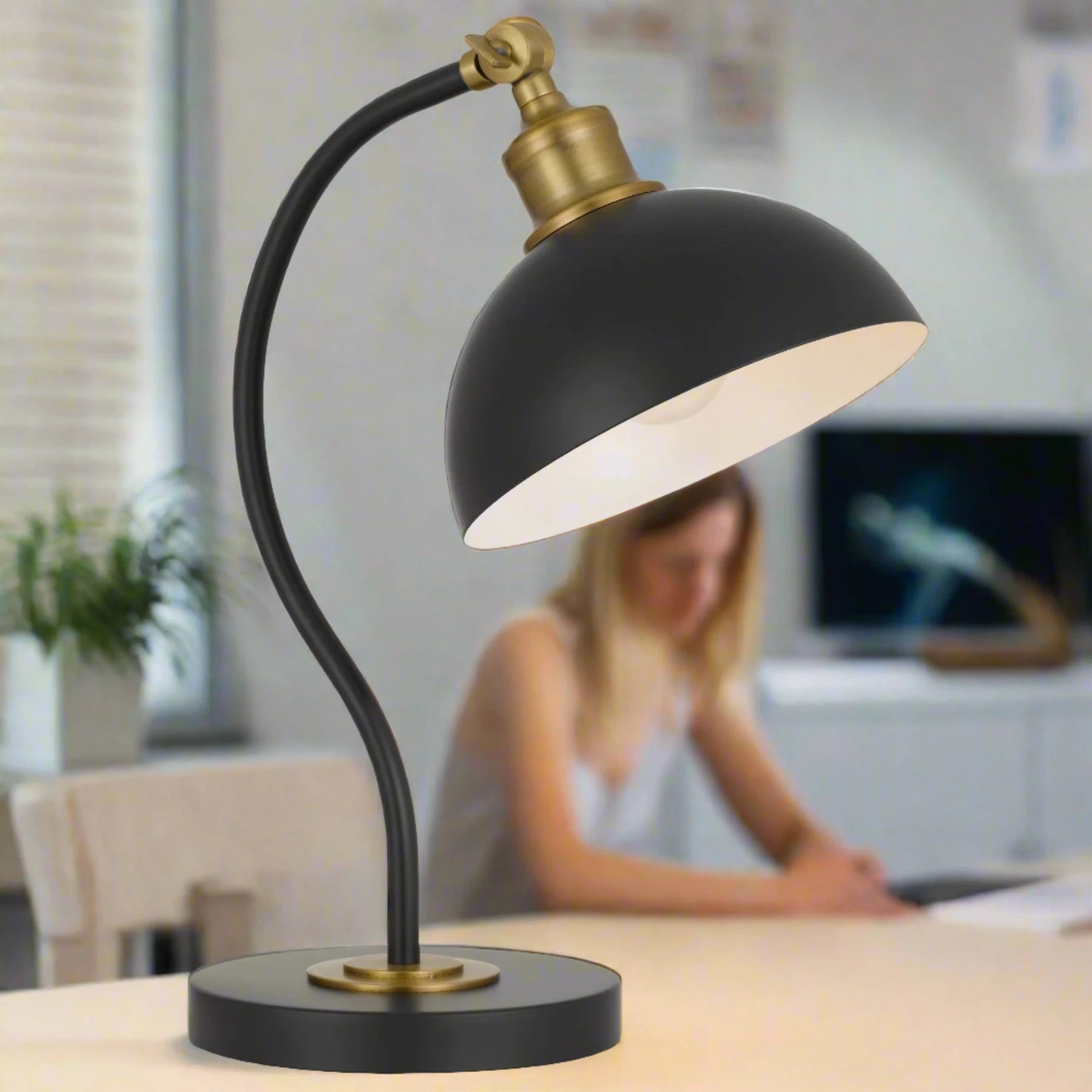 BREVIK TABLE/READING LAMP BLACK