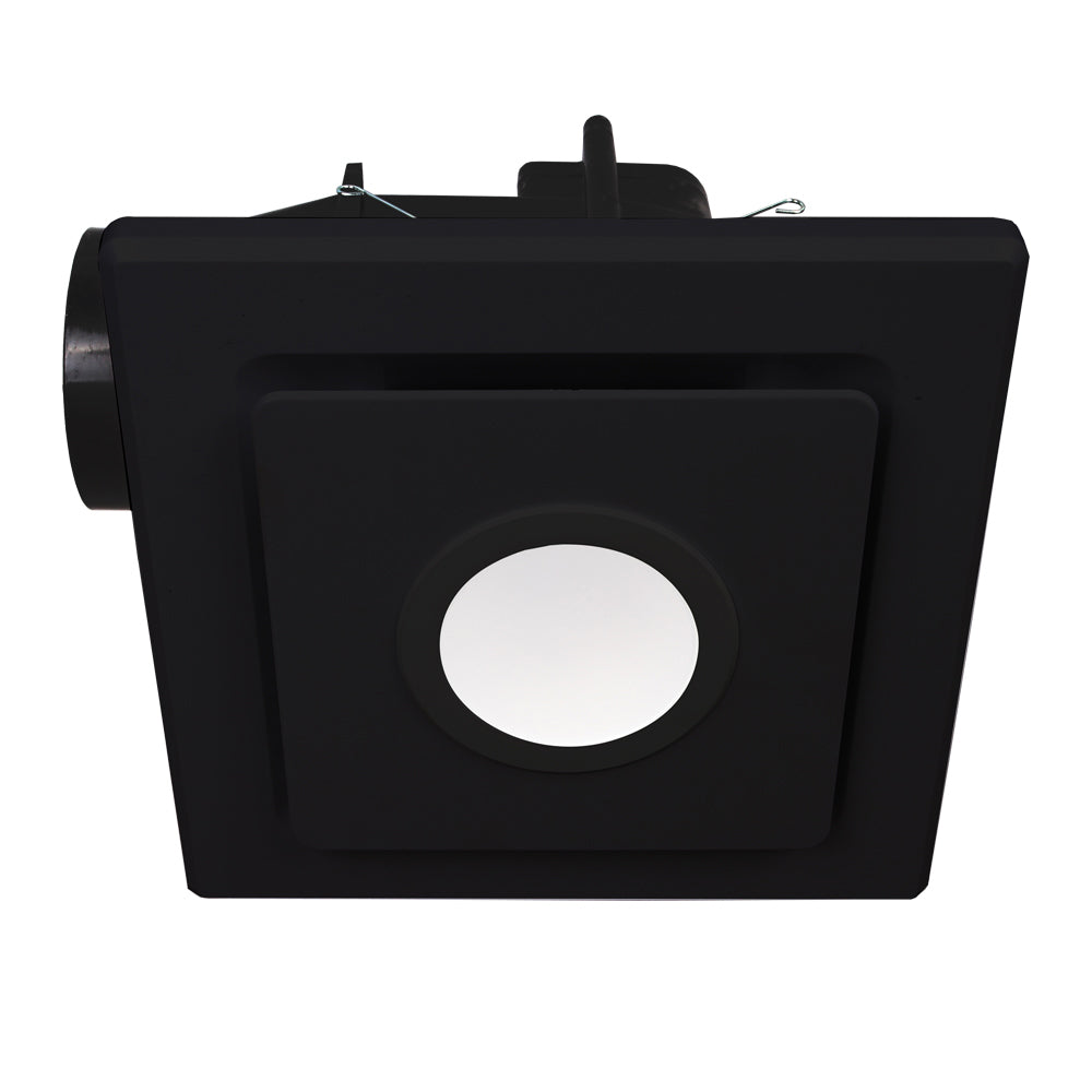 Emeline fan 240mm Square Black with LED