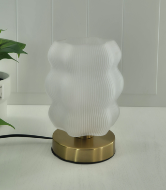 TLJK051  Gold/frosted glass table lamp