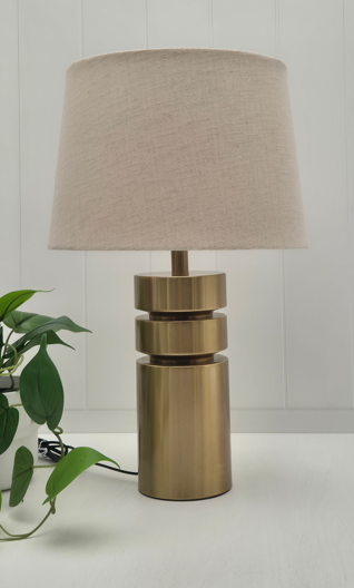 TLJYK052 - BRASS / BEIGE TOUCH LAMP