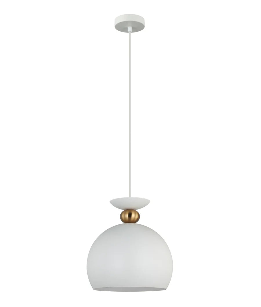 Kansi3  White and Brass Metal Pendant Light