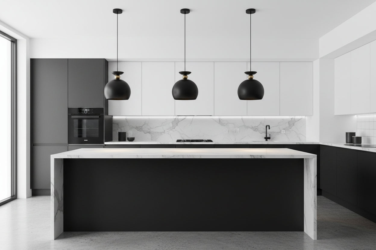 Kansi4 Black/Brass Pendant Light