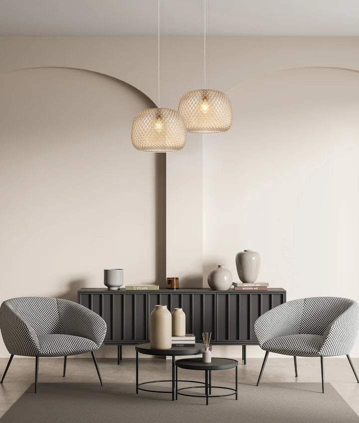 LABU1 Interior Dome Glass with Segments Pendant Lights