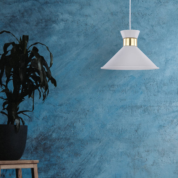 BAINA PENDANT LIGHT IN WHITE/GOLD