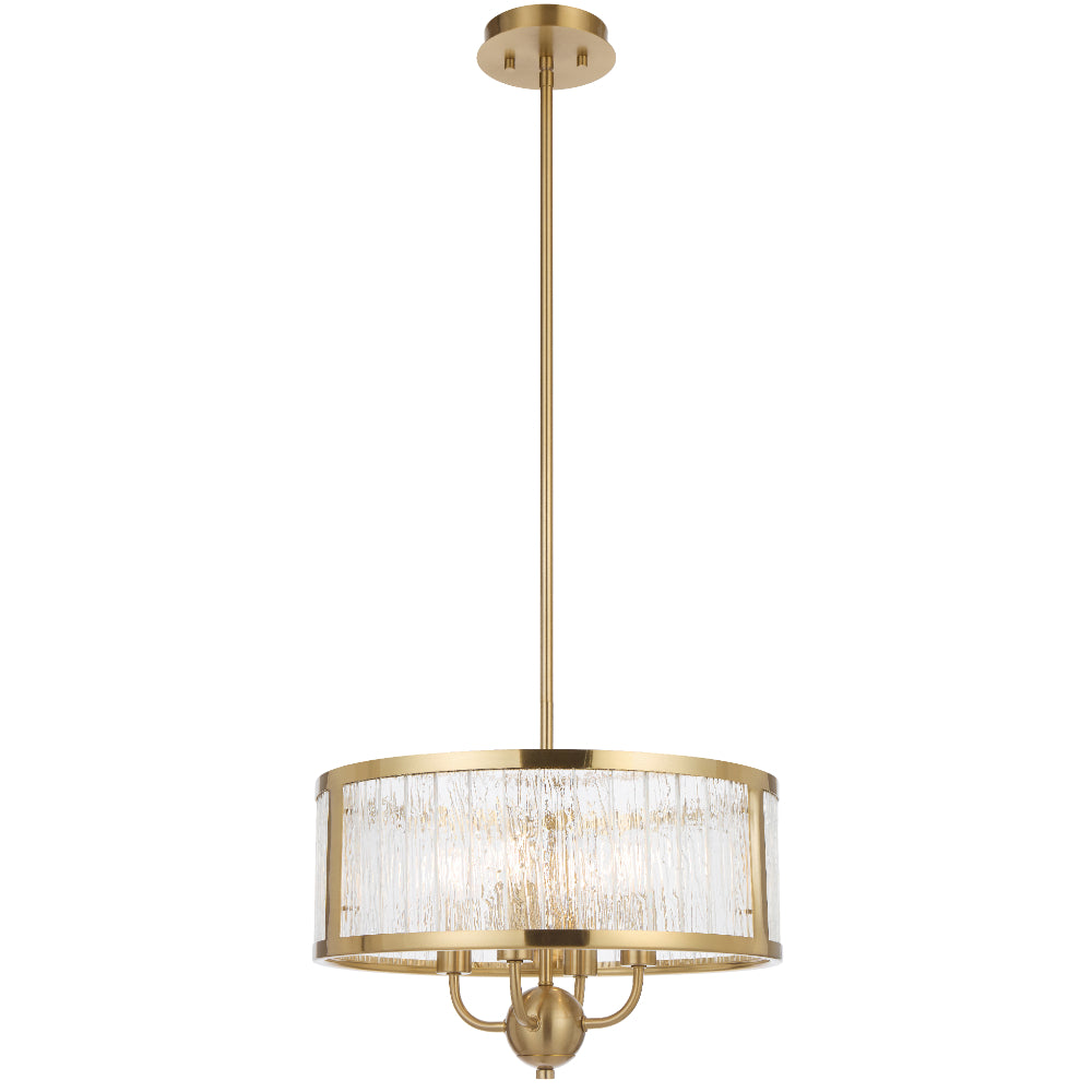 Norel 4 Light Antique Gold Pendant