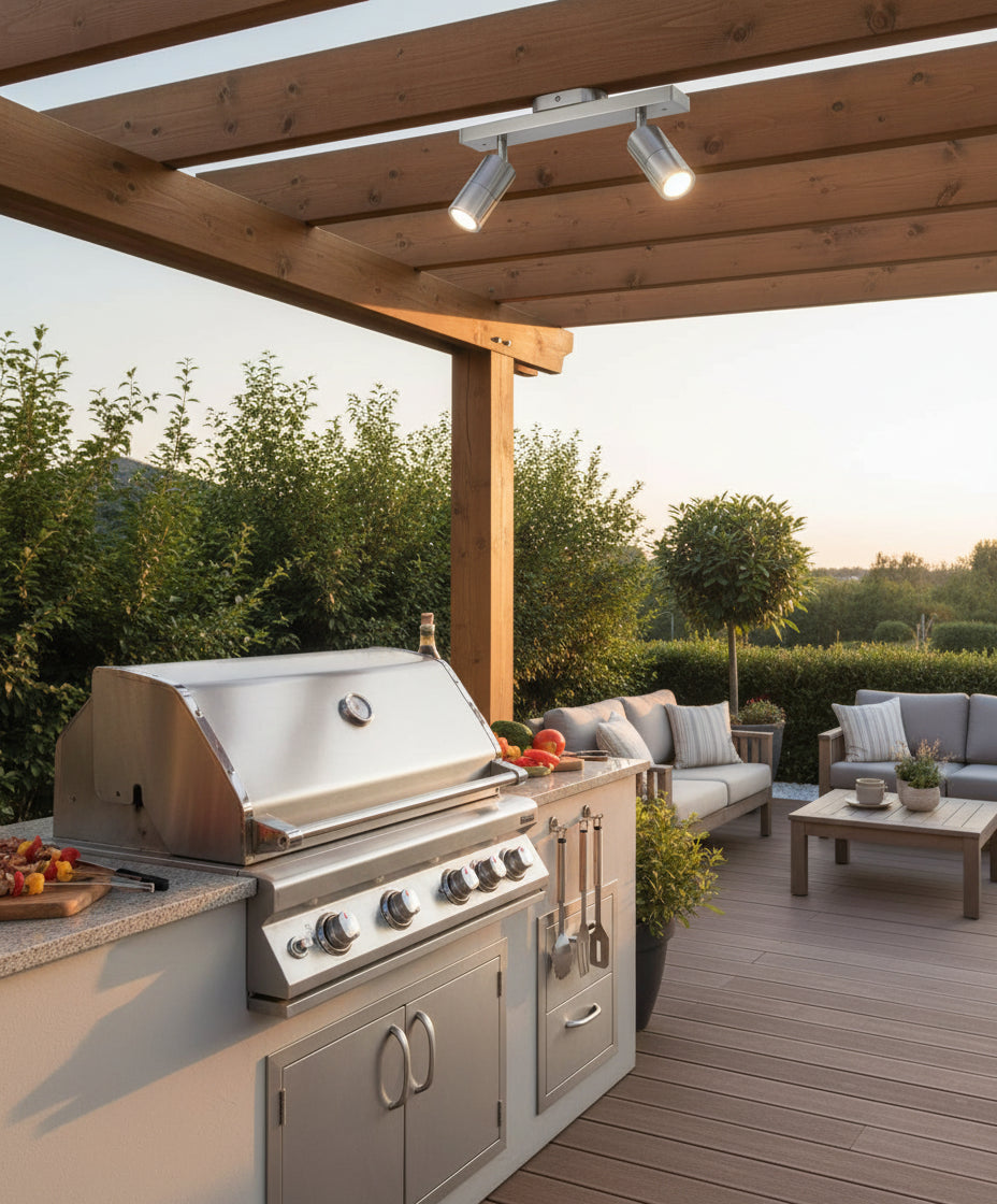 Adjustable Exterior Lights 2 Heads - Titanium (CLA)