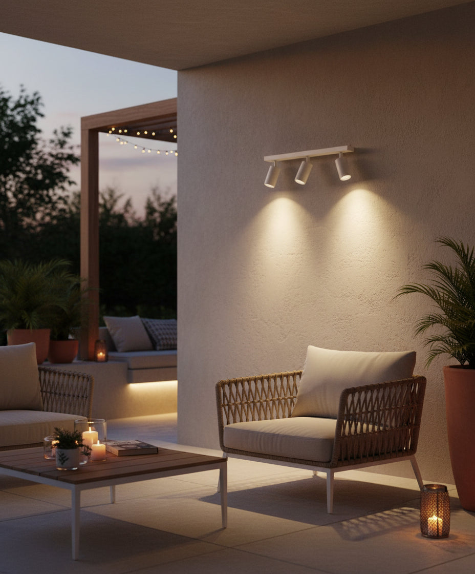 Adjustable Exterior Lights 3 Heads - White (CLA)