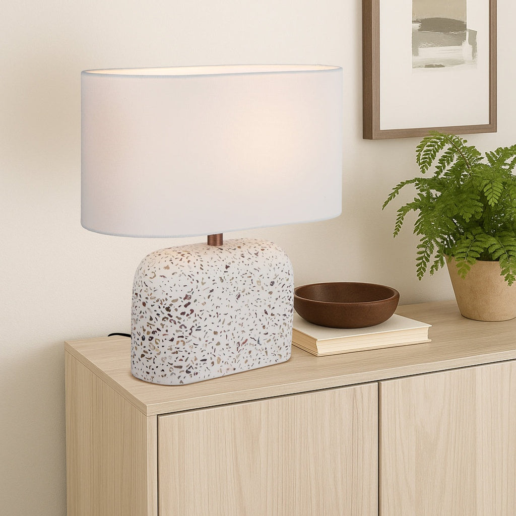 Reano Table Lamp- Terrazzo/ White