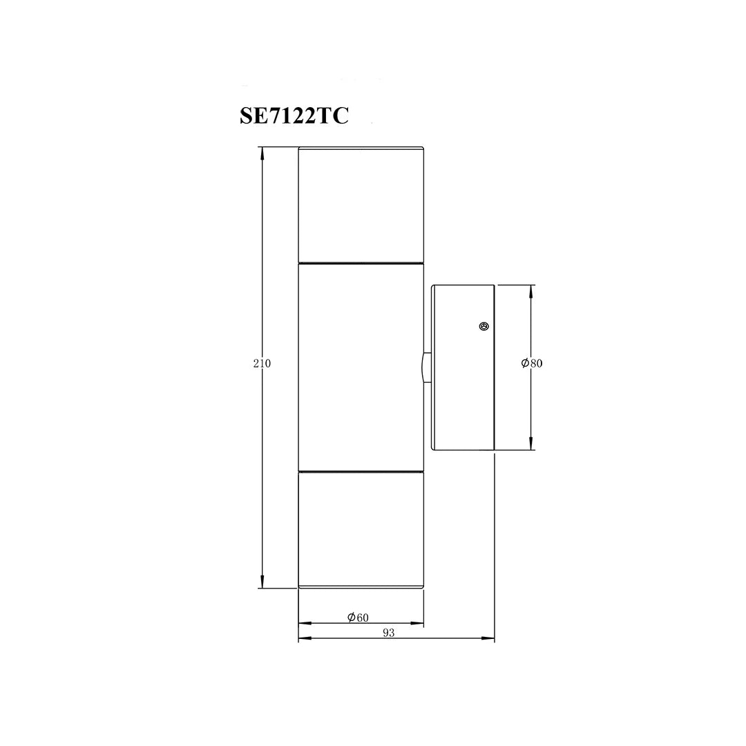 Bondi up/down wall light in stainless steel exterior