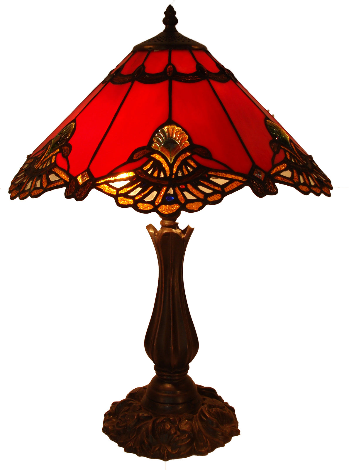 Benita Red Large Table Lamp 16" (GGTL-161072R-KG)