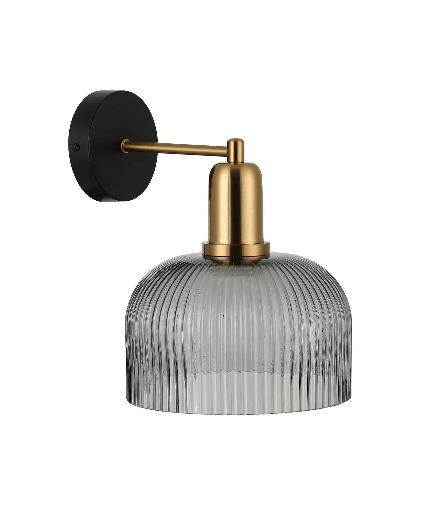 Vintaj3w Wall light with amber glass and A/B Metal ware