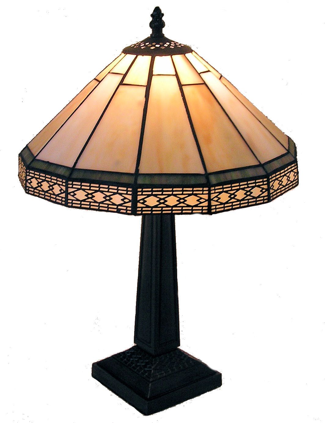 Marbled Leadlight Table Lamp 16" (TNTL161013)