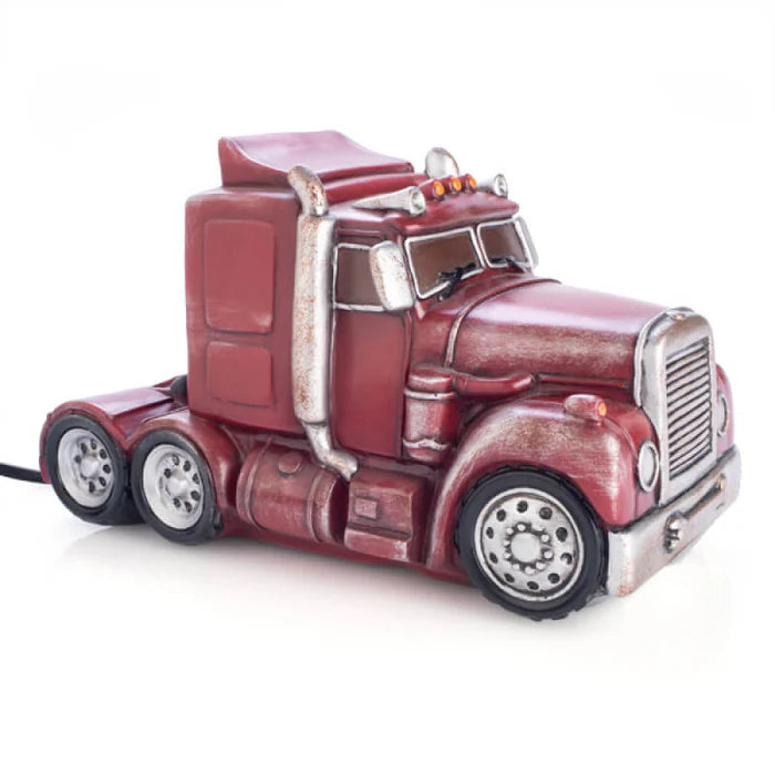 Semi-Trailer Red Truck Table Lamp